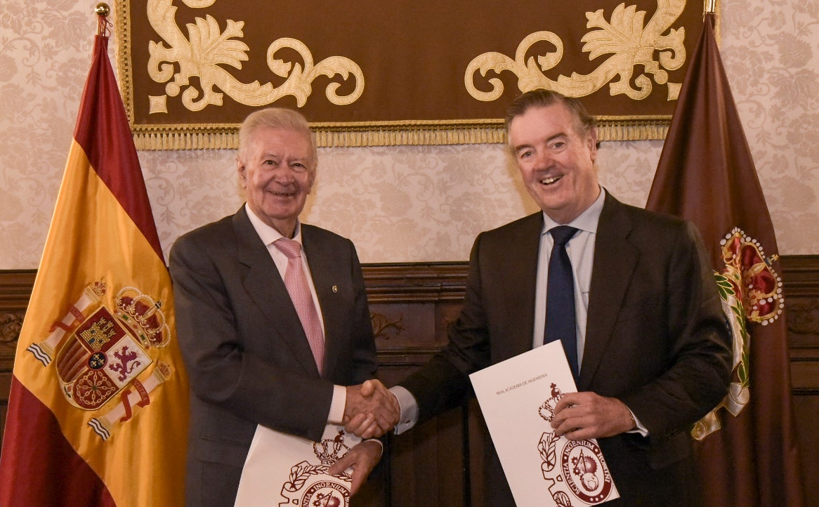 El presidente de la RAI y el presidente de SENER en la firma del convenio Mujer e Ingeniería